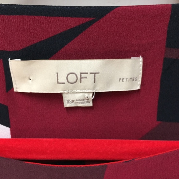 LOFT Long Sleeve Geometric Blouse - Picture 6 of 14